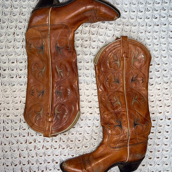 ACME Shoes - Vintage ACME Brown Leather Western Boots Women’s 8